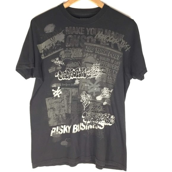 Zoo York Other - Zoo York Black Gray Graffiti Medium Tee Art Street